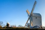 Jack And Jill Windmills On A Winter's Day Stock Photo