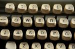 Typewriter Machine Buttons Stock Photo