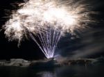 Fireworks At Jokulsarlon Stock Photo