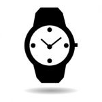 Wristwatch Of Circular Shape Icon  Illustration Eps10 On White Background Stock Photo