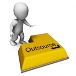 Outsource Key Shows Subcontracting And Hiring Freelancers Stock Photo