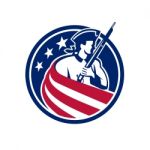 American Patriot Usa Flag Icon Stock Photo