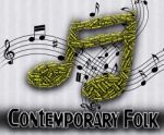 Contemporary Folk Means Up To Date And Acoustic Stock Photo