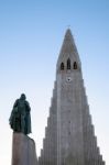 View Of The Hallgrimskirkja Church In Reykjavik Stock Photo