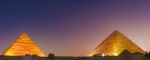 Pyramids Of Giza In Cairo Stock Photo