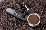 Handmade Espresso Tamper Stock Photo