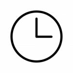 Clock Icon -  Iconic Design Stock Photo