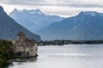 Chateau De Chillon In Montreux Switzerland Stock Photo