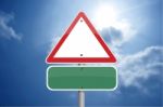 Triangle Traffic Sign Stock Photo