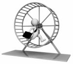 Hamster Wheel Shows Mind Numbing And Boring 3d Rendering Stock Photo