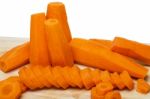 Several Peeled Carrots Stock Photo