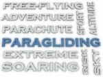 3d Image Paragliding  Issues Concept Word Cloud Background Stock Photo