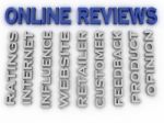 3d Image Online Reviews Issues Concept Word Cloud Background Stock Photo