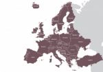 Europe Detailed Map With Name Stock Photo