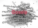 3d Image Gossip Issues Concept Word Cloud Background Stock Photo