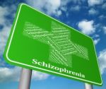Schizophrenia Sign Means Poor Health And Disorders Stock Photo