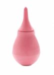 Red Rubber Nasal Aspirator On White Background Stock Photo