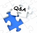 Q&a Puzzle Shows Frequently Asked Questions Stock Photo