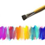 Brush And Abstract Watercolor Stock Photo