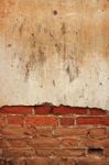 Cracked Brick Wall Stock Photo