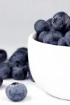 Blueberries In A Bowl Stock Photo