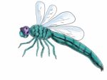 Dragonfly Flying Color Drawing Stock Photo