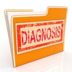 Diagnosis File Means Business Document And Diagnosed Stock Photo