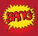 Bang Text Comic Stock Photo
