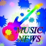 Music News Represents Sound Track And Audio Stock Photo