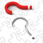 Question Mark Puzzle Shows Asking Questions Stock Photo