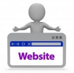 Website Webpage Means Browsing Internet 3d Rendering Stock Photo