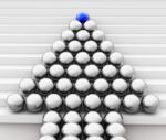 Leader Spheres Represents Team Work And Command Stock Photo