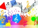 Music Background Shows Piece Melody Or Tune Stock Photo