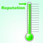 Reputation Thermometer Shows Mercury Credibility And Temperature Stock Photo