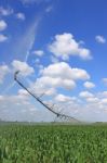 Irrigation System For Agriculture Stock Photo