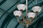 Close-up View Of A Light Fitting In The Victoria Conference Cent Stock Photo