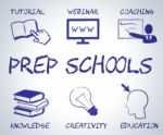 Prep Schools Shows Training Web Site And Educated Stock Photo