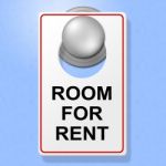 Room For Rent Means Place To Stay And Book Stock Photo