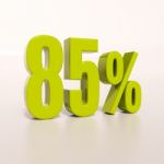 Percentage Sign, 85 Percent Stock Photo