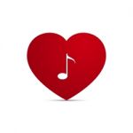  Love Heart Music Note Stock Photo