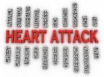 3d Imagen Heart Attack   Issues Concept Word Cloud Background Stock Photo