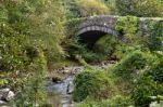 Traditional Stone Bridge Over The Glaslyn River Stock Photo