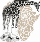 Background With A Giraffe Motif Stock Photo