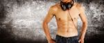 Sexy Shirtless Muscular Male Model,healthy Lifestyle Concept And Ideas  Stock Photo