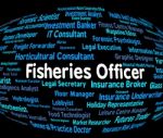 Fisheries Officer Indicates Officials Fishing And Administrator Stock Photo