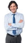 Handsome Smiling Business Executive Stock Photo