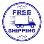 Free Shipping Stamp Represents For Nothing And Complimentary Stock Photo