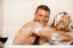 Time For Erotic Bath Stock Photo