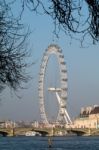 View Of The London Eye Stock Photo