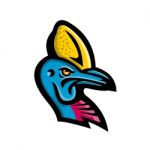Cassowary Head Mascot Stock Photo